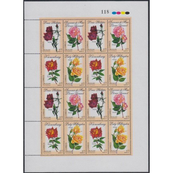 Uruguay 1965/68 2001 Flores Rosas Flowers Roses MNH