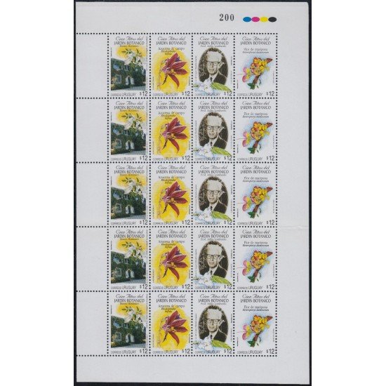Uruguay 2029/32 2002 100 Años del Jardín de Montevideo MNH Uruguay 2029/32 2002 100 Años del Jardín de Montevideo MNH