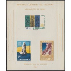 Uruguay HB 11 1964 Monumentos de Nubia MH