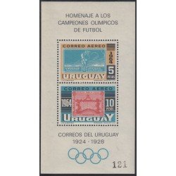 Uruguay HB 12 1965 Juegos Olímpicos de Tokio Uruguay Campeón de Fútbol MNH