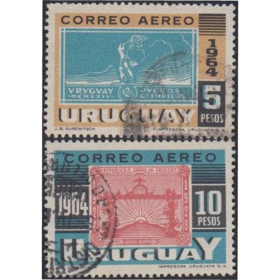 Uruguay SH 12 1965 Juegos Olímpicos de Tokio Uruguay Campeón de Fútbol Usado Uruguay SH 12 1965 Juegos Olímpicos de Tokio Uruguay Campeón de Fútbol Usado