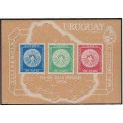 Uruguay HB 18 1969 Día del sello Uruguayo Diligencias MNH Uruguay HB 18 1969 Día del sello Uruguayo Diligencias MNH