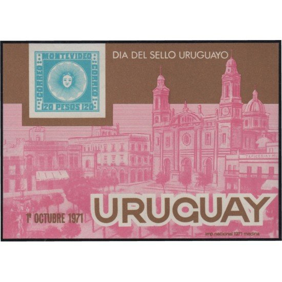 Uruguay HB 20 1971 Día del sello Uruguayo MNH Uruguay HB 20 1971 Día del sello Uruguayo MNH