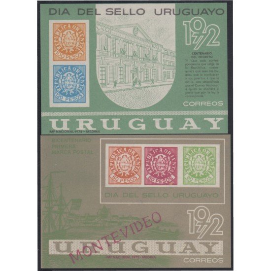 Uruguay HB 22/23 1972 Día del sello Uruguayo Marca Postal MNH Uruguay HB 22/23 1972 Día del sello Uruguayo Marca Postal MNH