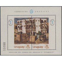 Uruguay HB 29 1977 Exposición Filatélica Int. Barcelona Pintura de Barradas MNH Uruguay HB 29 1977 Exposición Filatélica Int. Barcelona Pintura de Barradas MNH