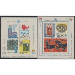 Uruguay HB 31/32 1979 Exposición Filatélica Int.Juegos olímpicos de 1980 MNH Uruguay HB 31/32 1979 Exposición Filatélica Int.Juegos olímpicos de 1980 MNH