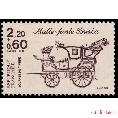 France Francia 2410 1986 Día del sello MNH