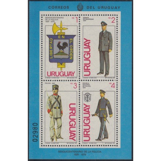Uruguay HB 35 1980 Día de la Armada soldados MNH
