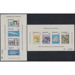 Uruguay HB 38/39 1983 Año Mundial de las comunicaciones MNH Uruguay HB 38/39 1983 Año Mundial de las comunicaciones MNH