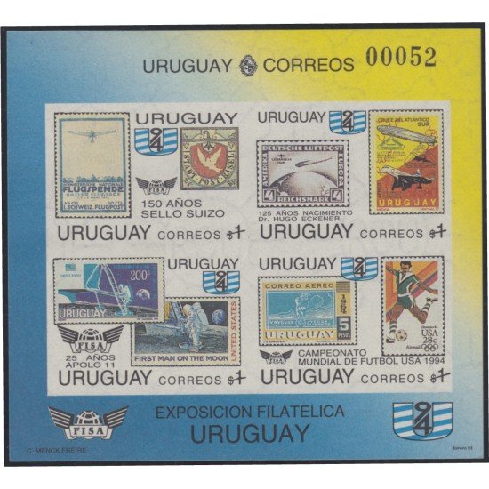 Uruguay HB 45 1993 Exposición Filatélica Int. Aniversarios y Eventos MNH Uruguay HB 45 1993 Exposición Filatélica Int. Aniversarios y Eventos MNH