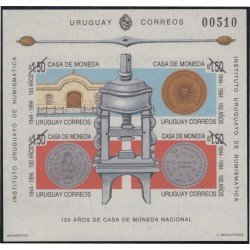 Uruguay HB 50 1994 150 Aniversario de la Casa de la Moneda MNH Uruguay HB 50 1994 150 Aniversario de la Casa de la Moneda MNH