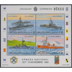 Uruguay HB 51 1994 Navíos de guerra MNH Uruguay HB 51 1994 Navíos de guerra MNH