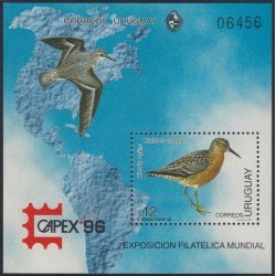 Uruguay HB 57 1996 Capex 96 Exposición Filatélica Internacional Pájaro Bird MNH Uruguay HB 57 1996 Capex 96 Exposición Filatélica Internacional Pájaro Bird MNH