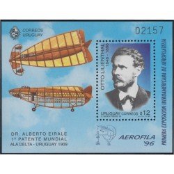 Uruguay HB 58 1996 1º Exp. Fil. Ibero-Americana de Aerofilatelia Otto Lilienthal MNH Uruguay HB 58 1996 1º Exp. Fil. Ibero-Americana de Aerofilatelia Otto Lilienthal MNH