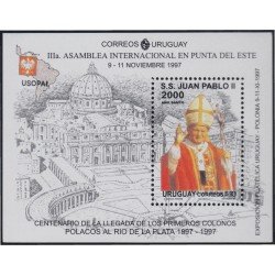 Uruguay HB 64 1997 III Asamblea Int.en Punta del Este S.S Juan Pablo II MNH Uruguay HB 64 1997 III Asamblea Int.en Punta del Este S.S Juan Pablo II MNH