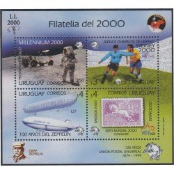 Uruguay HB 74 1999 125º Aniversario de la Unión Postal Universal Eventos MNH Uruguay HB 74 1999 125º Aniversario de la Unión Postal Universal Eventos MNH