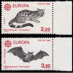 France Francia 2416/17 1986 Europa Protección de la naturaleza y del medioambiente MNH