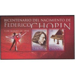 Uruguay HB 90 2010 Personalidades Frederic Chopin MNH Uruguay HB 90 2010 Personalidades Frederic Chopin MNH