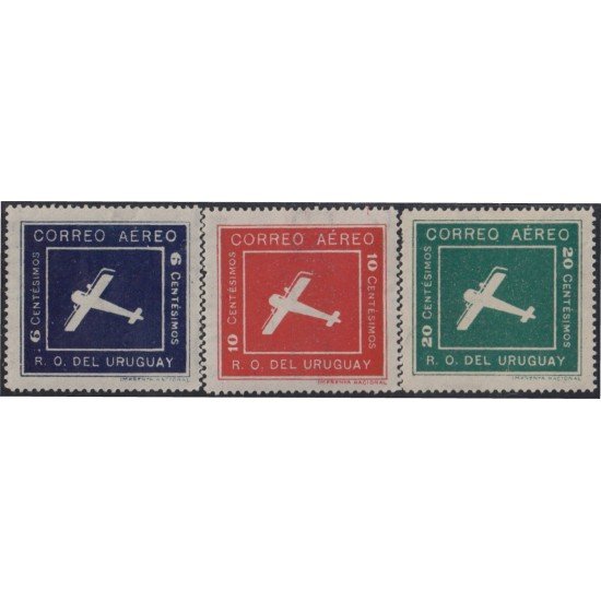 Uruguay A- 4/6 1924 Serie Antigua Avión MH Uruguay A- 4/6 1924 Serie Antigua Avión MH