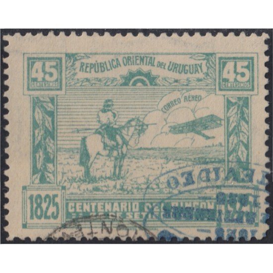 Uruguay A- 9 1925 Centenario de la batalla de Rincón Usado Uruguay A- 9 1925 Centenario de la batalla de Rincón Usado