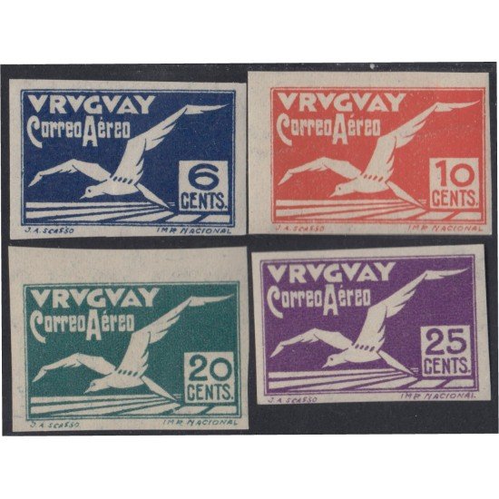 Uruguay A- 10/13 1925 Serie antigua pájaro bird MH Uruguay A- 10/13 1925 Serie antigua pájaro bird MH