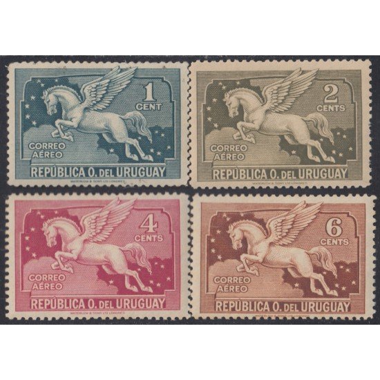 Uruguay A- 56/59 1931 Serie antigua Pegaso MH Uruguay A- 56/59 1931 Serie antigua Pegaso MH