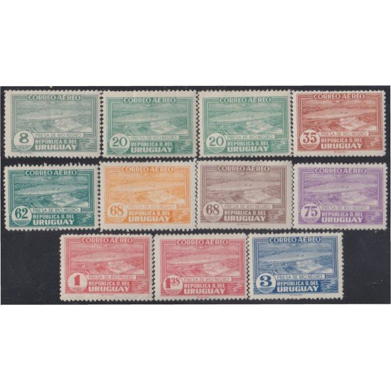 Uruguay A- 81A/88A 1937/42 Presa de Río negro MH Uruguay A- 81A/88A 1937/42 Presa de Río negro MH