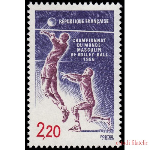 France Francia 2420 1986 Campeonatos del mundo masculinos de voley-ball MNH