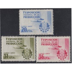 Uruguay A- 147/149 1956 1º Exposición Nacional de la producción en Montevideo MNH