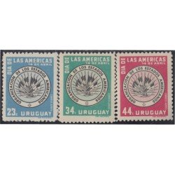 Uruguay A- 162/164 1958 Organización de los Estados Americanos MNH