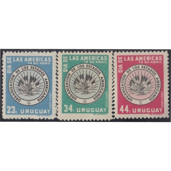 Uruguay A- 162/164 1958 Organización de los Estados Americanos MNH Uruguay A- 162/164 1958 Organización de los Estados Americanos MNH