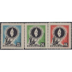 Uruguay A- 165/167 1958 Derechos Humanos MNH