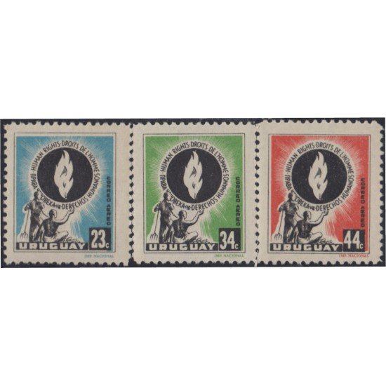Uruguay A- 165/167 1958 Derechos Humanos MNH Uruguay A- 165/167 1958 Derechos Humanos MNH