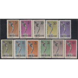 Uruguay A- 168/177 1959 Serie Antigua Monumento al Capitán Boizo Lanza MNH