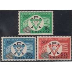 Uruguay A- 185/87 1959 50 Años de la Asociación Cristiana de Jóvenes MNH