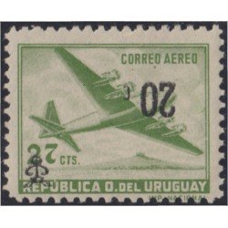 Uruguay A- 193b 1960 Timbres de 1957/59 sobrecarga doble MNH