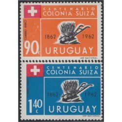 Uruguay A- 232/33 1962 Centenario Colonia Suiza MNH