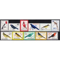 Uruguay A- 234/43 1962/63 Pájaros Indígenas Birds MH