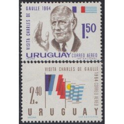 Uruguay A- 250/51 1964 Visita del General Charles de Gaulle MNH