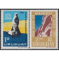 Uruguay A- 252/53 1964 Monumentos de Nubia MNH