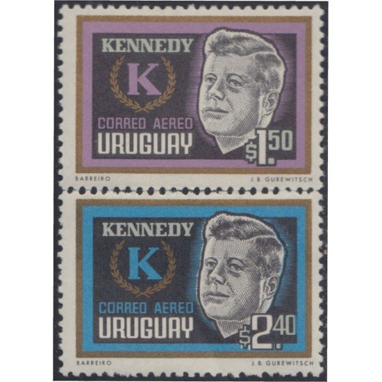 Uruguay A- 255/56 1965 Presidente John Kennedy MNH