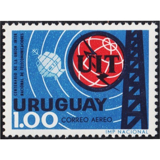 Uruguay A- 277 1966 100 Años de la Unión Internacional de Telecomunicaciones MNH Uruguay A- 277 1966 100 Años de la Unión Internacional de Telecomunicaciones MNH