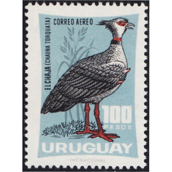 Uruguay A- 281 1966 Pájaro crespado Bird MNH Uruguay A- 281 1966 Pájaro crespado Bird MNH