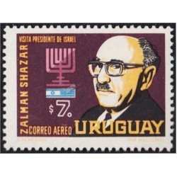 Uruguay A- 282 1966 Presidente de Israel Zalman Shazar MNH