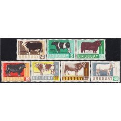 Uruguay A- 284/90 1966 Riqueza ganadera nacional MNH