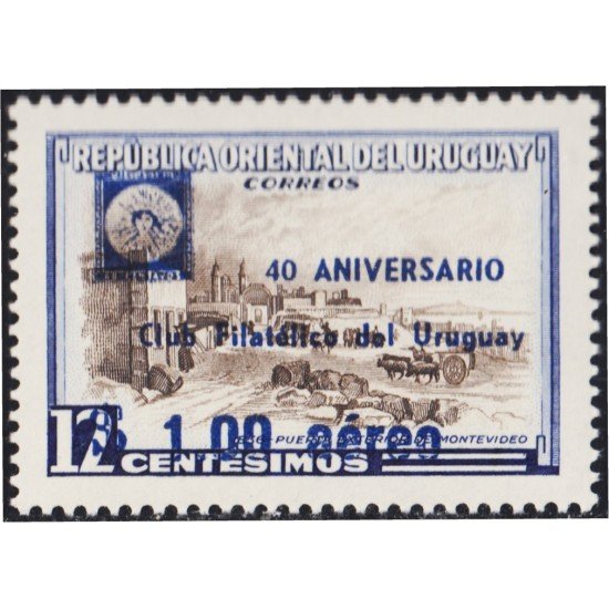 Uruguay A- 292 1966 40º Aniversario del Club Filatélico MNH Uruguay A- 292 1966 40º Aniversario del Club Filatélico MNH