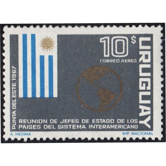 Uruguay A- 306 1967 Reunión de Jefes de Estado en Punta del Este MNH Uruguay A- 306 1967 Reunión de Jefes de Estado en Punta del Este MNH