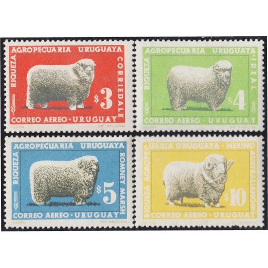 Uruguay A- 308/11 1967 Riqueza de ovinos nacional MNH