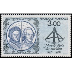 France Francia 2428 1986 250 aniv. de la medida del Meridiano por Maupertuis (Laponia) MNH France Francia 2428 1986 250 aniv. de la medida del Meridiano por Maupertuis (Laponia) MNH