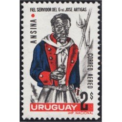Uruguay A- 314 1967 Ansina fiel servidor del Gral. Artigas MNH